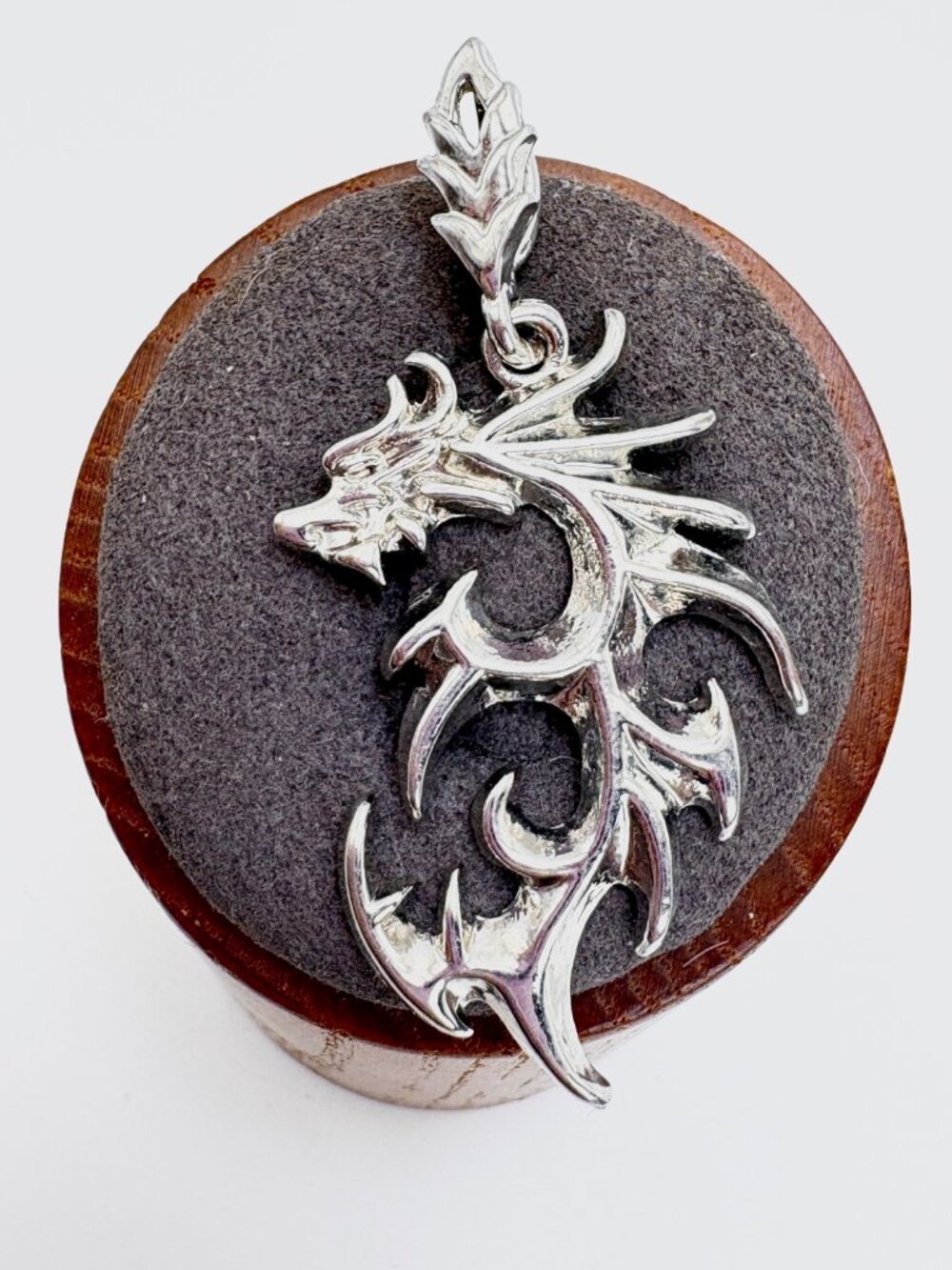 Intricate Dragon Pendant VTG Solid Sterling Silver 925 Size 2" Length